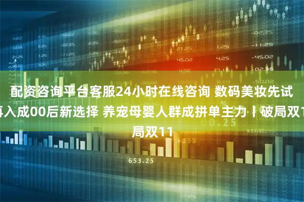 配资咨询平台客服24小时在线咨询 数码美妆先试再入成00后新选择 养宠母婴人群成拼单主力丨破局双11